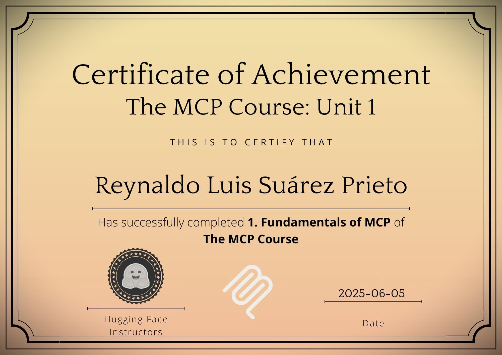 Certificación 'MCP Fundamentals' - HuggingFace